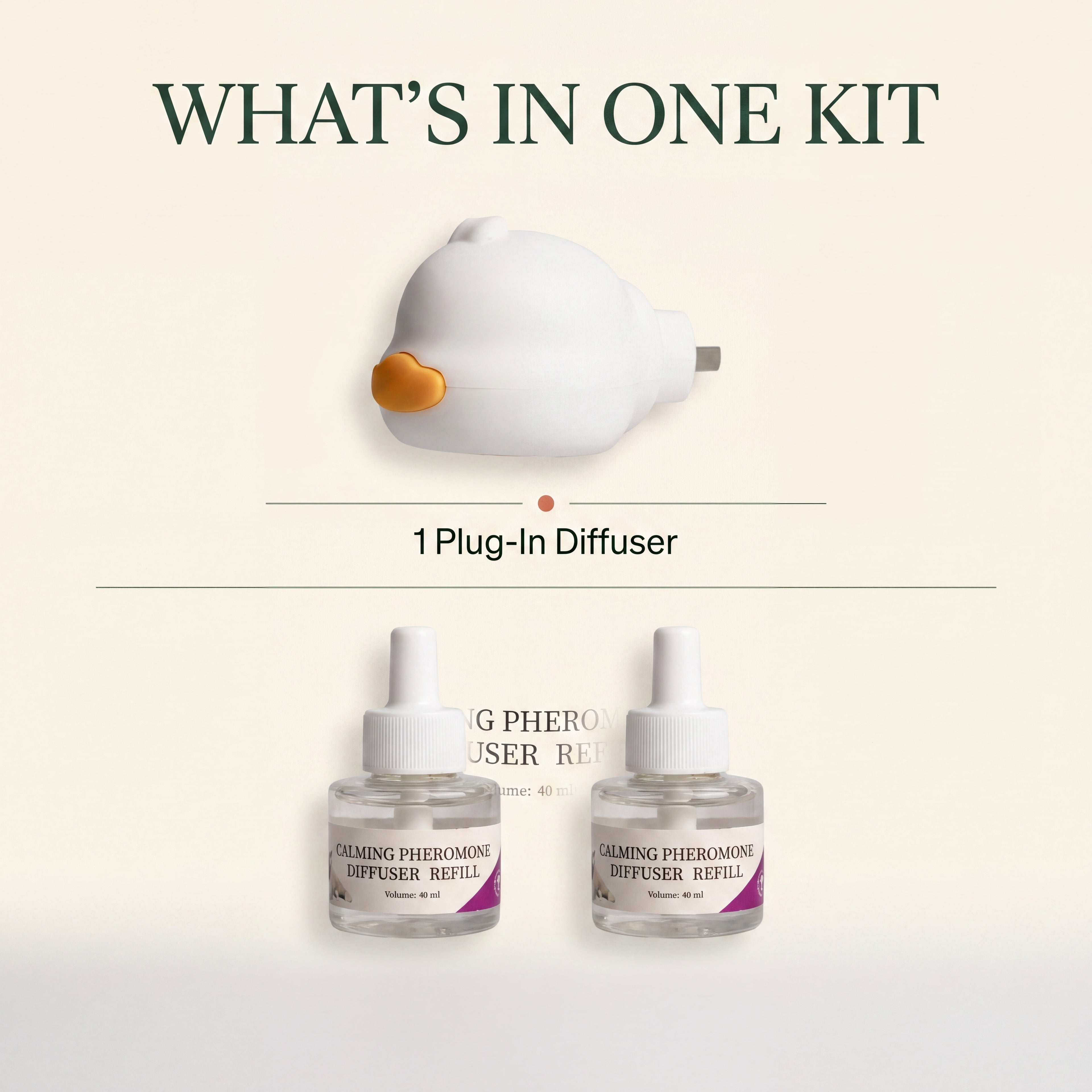 What is included in one Evasri Cat Calming Diffuser Kit